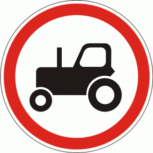 Дорожный знак 3.5 Движение тракторов запрещено 600 мм